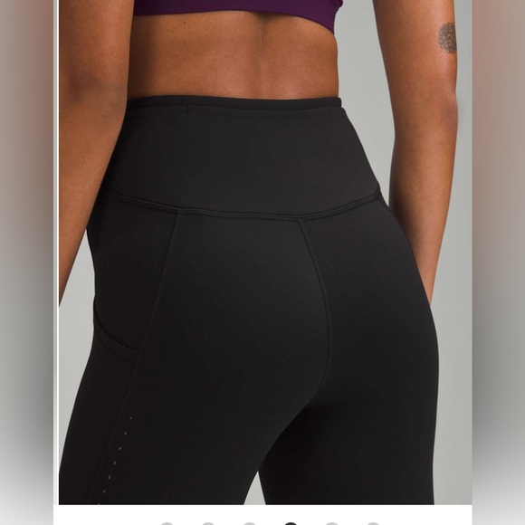 Lululemon Fast and‎ Free High-Rise Fleece Tight 28" *Pockets Size 0 in Black - Picture 3 of 10